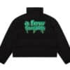 A Few Good Kids Glowing Effect Logo Puffer Jacket Black back view
