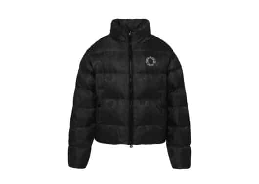 A Few Good Kids Monogram Puffer Jacket Black front view
