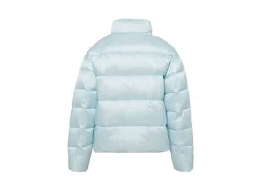 A Few Good Kids Monogram Puffer Jacket Light Blue back view