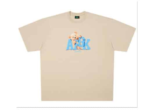 A Few Good Kids Teddy Bear Logo Tee Beige front view