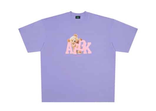 A Few Good Kids Teddy Bear Logo Tee Purple front view