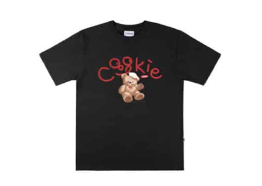 Ambler Cookie Bear Tee Black AS1002 front view