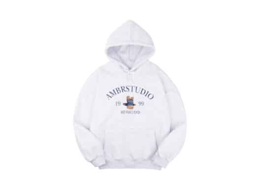 Ambler Headstand Bear Hoodie Melange AHP1001