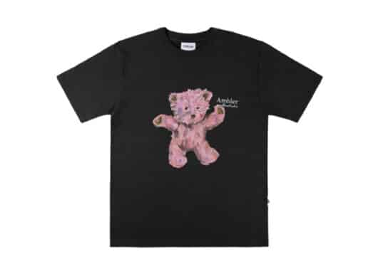 Ambler Oil Painting Bear Tee Black AS1004 front view