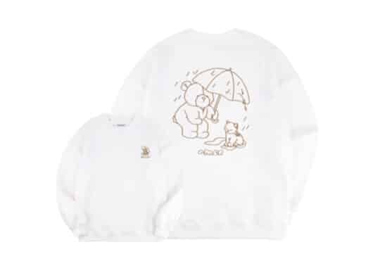 Ambler Rainy Day Crewneck White AMM1102