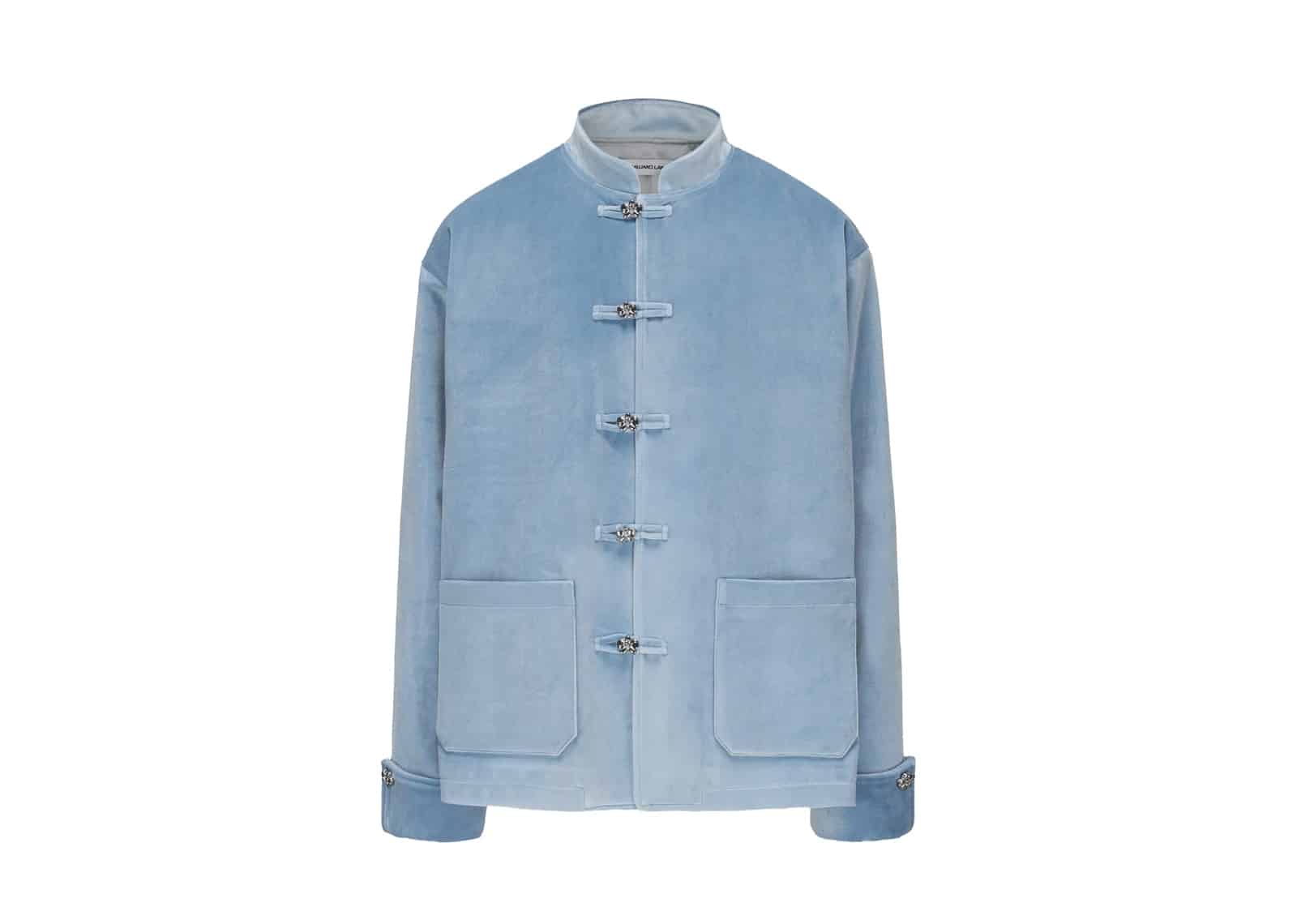 Buy Galliano Landor Velvet Tang Suit Jacket Blue Online in Australia