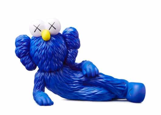 KAWS TIME OFF Vinyl Figure Blue front view