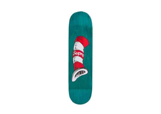 Supreme Cat in the Hat Skateboard Deck Green front view