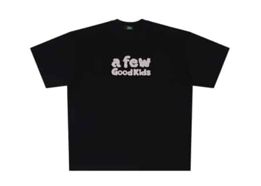 A Few Good Kids Basic Chenille Logo Tee Black front view