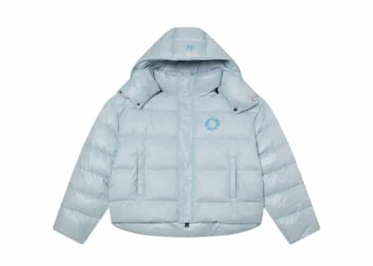 A Few Good Kids Basic Logo Puffer Down Jacket Blue front view