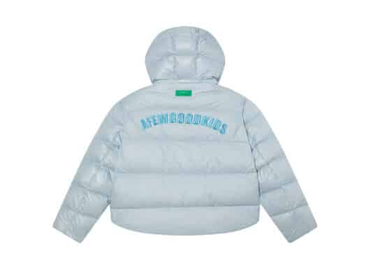 A Few Good Kids Basic Logo Puffer Down Jacket Blue back view