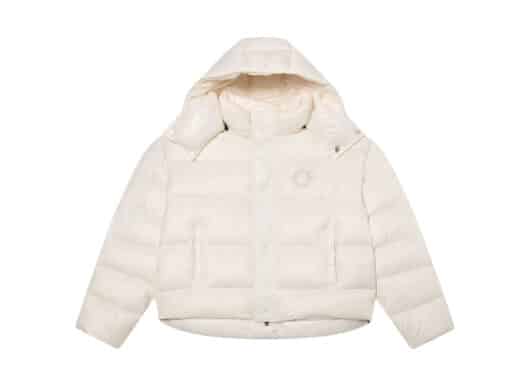A Few Good Kids Basic Logo Puffer Down Jacket White front view