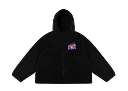 A Few Good Kids Embroidered Logo Fleece Jacket Black front view