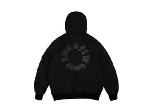 A Few Good Kids Reflective Logo Puffer Jacket Black back view