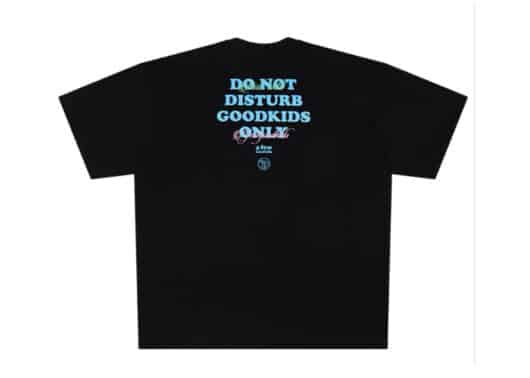 A Few Good Kids Wave Do Not Distrub Tee Black front view