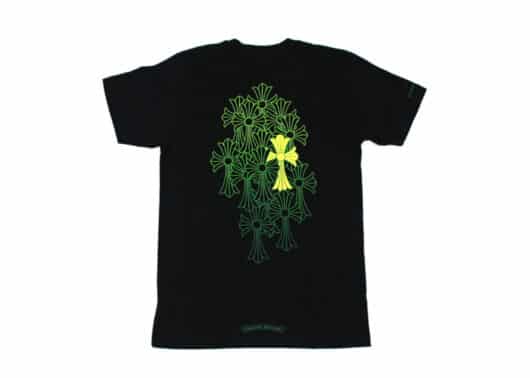 Chrome Hearts Cemetery Tee BlackYellowGreen back view