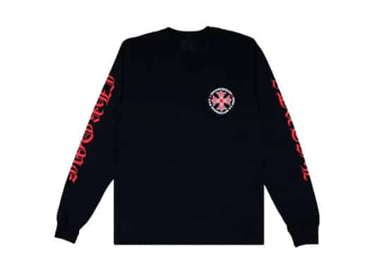 Chrome Hearts Made In Hollywood Plus Cross LS Tee BlackRed front view