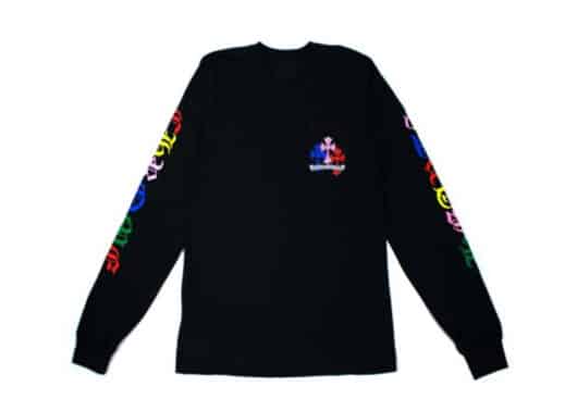 Chrome Hearts Multi Color Cross Cemetery LS Tee Black front view
