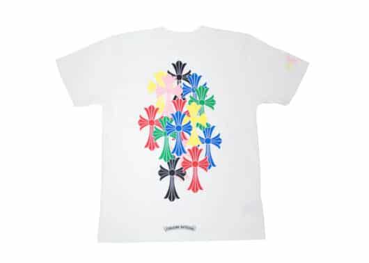 Chrome Hearts Multi Color Cross Cemetery Tee White back view