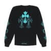 Chrome Hearts Triple Cross Logo LS Tee BlackBlue back view