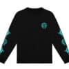 Chrome Hearts Triple Cross Logo LS Tee BlackBlue front view