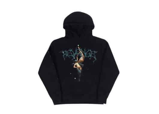 Revenge Lightning Angel Hoodie Black front view