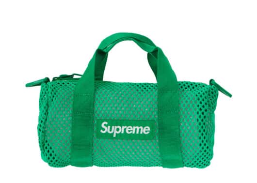 Supreme Mesh Mini Duffle Bag Green front view