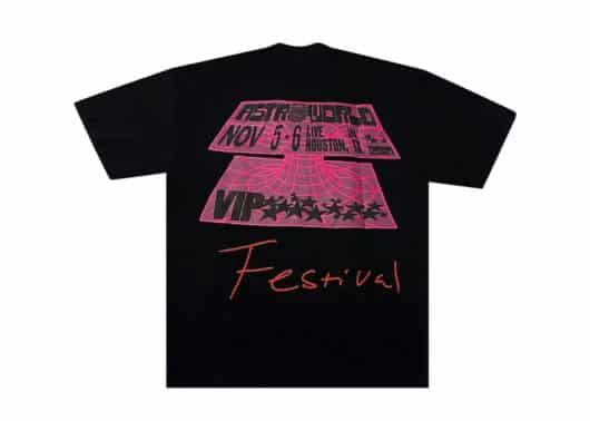 Travis Scott Astroworld Festival VIP 2021 Tee Black back view