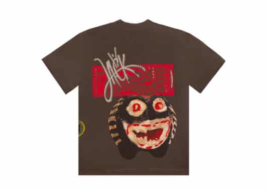 Travis Scott Never Backward Tee Brown back view