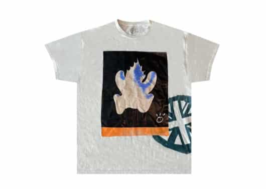 Travis Scott O2 Live Burning Man Tee White front view