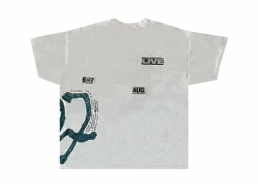 Travis Scott O2 Live Burning Man Tee White back view