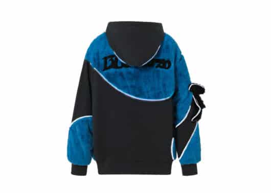 13De Marzo Luminous Stripe Doozoo Hoodie Black back view