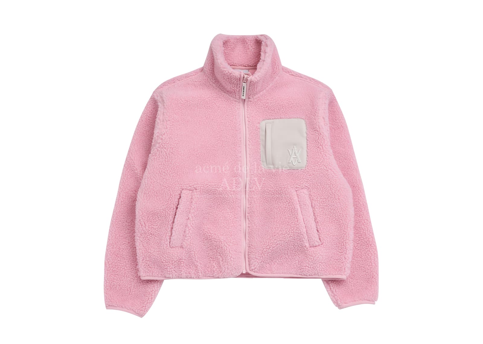 Buy ADLV A Logo Emblem Bouncle Fleece Jacket Pink Online in Australia ...