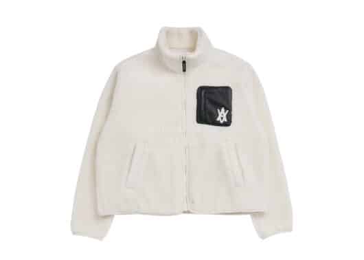 ADLV A Logo Emblem Bouncle Fleece Jacket White