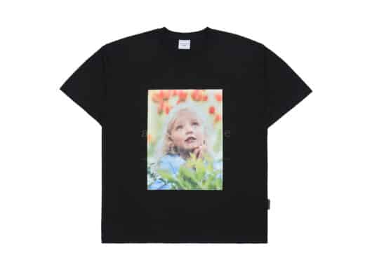 ADLV Baby Face Flower Garden Girl Tee Black