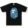 BAPE Honeycomb Camo Big Ape Head Tee Black Blue