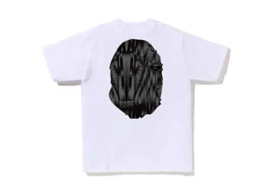BAPE Speed Racer Big Ape Head Tee White Black - Image 2