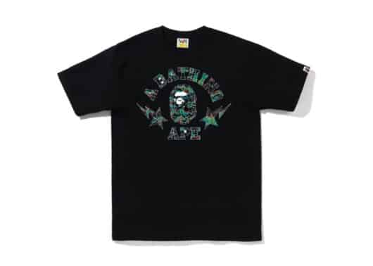 BAPE Thermography Polygon College Tee Black