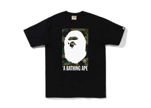 Bape 1St Camo Box Ape Head Tee Black Green