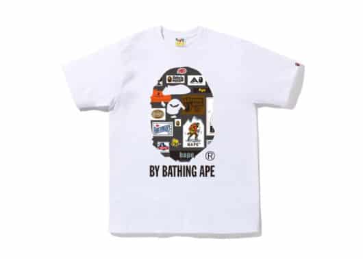 Bape Multi Label By Bathing Ape Tee White