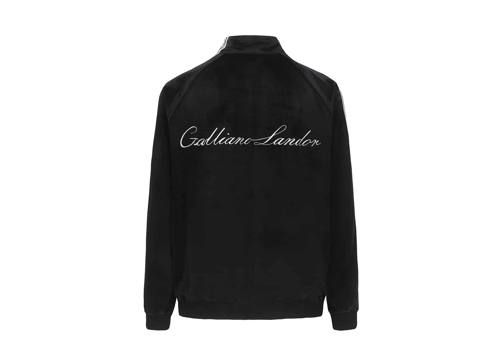 Buy Galliano Landor Velvet Stripe Patchwork Jacket Black/White Online