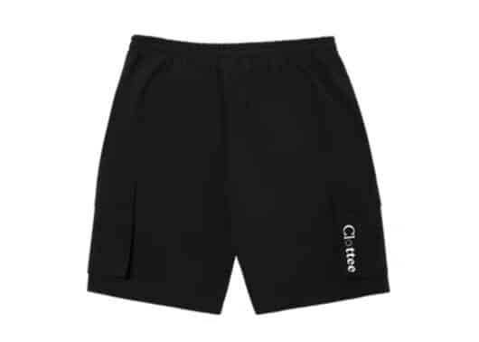 A Few Good Kids x Clottee Embroidered Salute Logo Shorts Black - Image 2