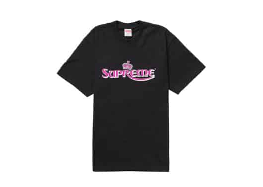 Supreme Crown Tee Black front view