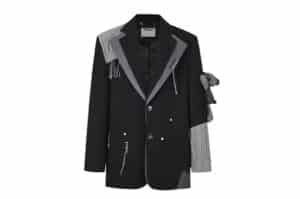 13De Marzo Double Layer Knit Patch Suit Black