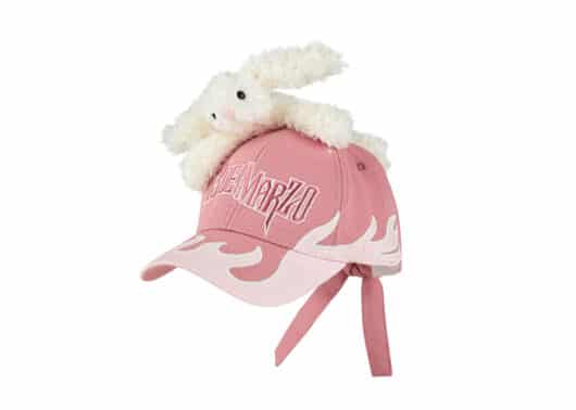 13De Marzo Flame Lace Up Cap Pink