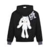 13De Marzo Paint Spraying Hoodie Black back view