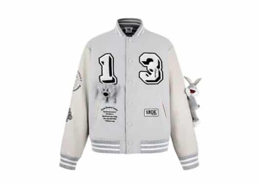 13De Marzo x Looney Tunes Bugs Bunny Baseball Jacket Grey