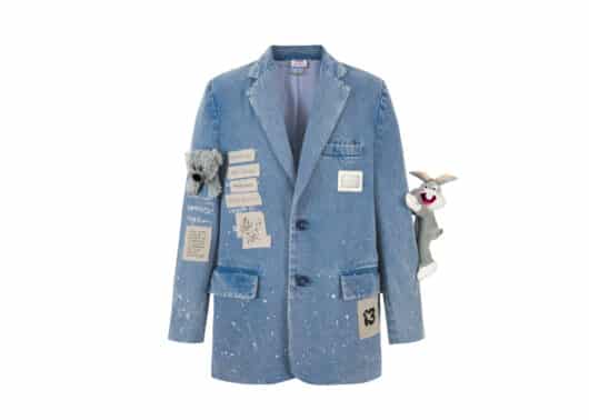 13De Marzo x Looney Tunes Bugs Bunny Splash Denim Suit Blue front view