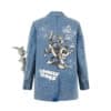 13De Marzo x Looney Tunes Bugs Bunny Splash Denim Suit Blue back view