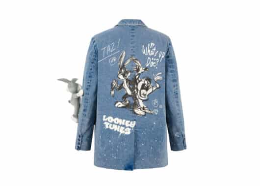13De Marzo x Looney Tunes Bugs Bunny Splash Denim Suit Blue back view